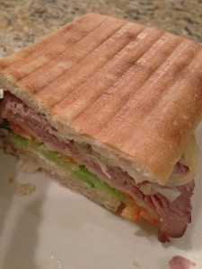 roast beef and provolone panini