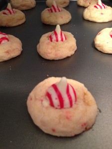 perfectly sweetened sugar cookie with a peppermint kiss in the center