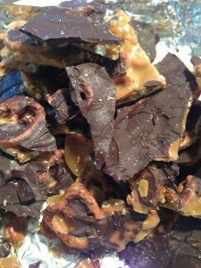 salted caramel pretzel bark