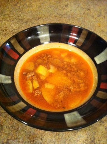 picadillo- beef and potato soup