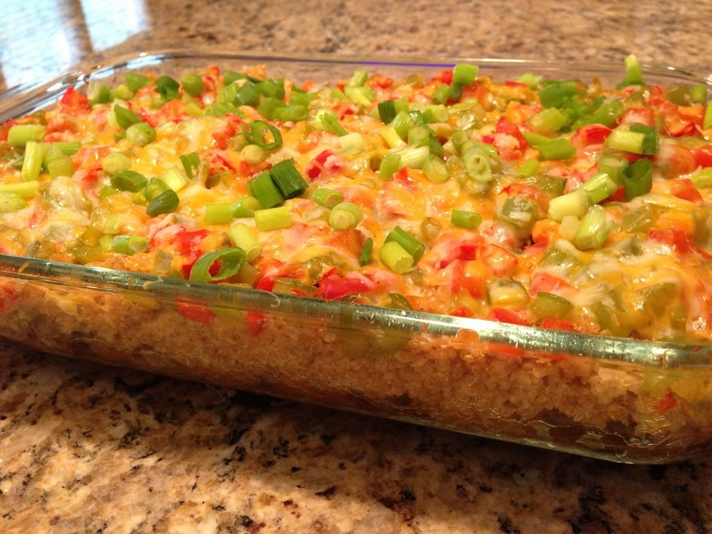 Southwestern Quinoa and Black Bean Casserole The Cookin Chicks