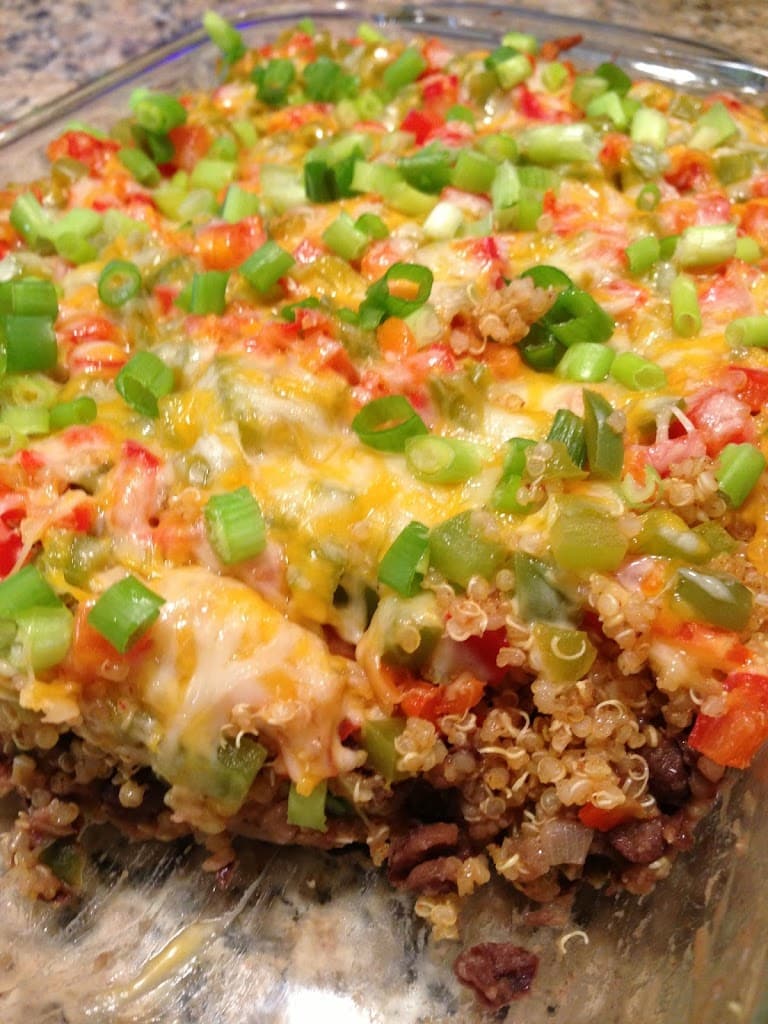 Southwestern Quinoa and Black Bean Casserole The Cookin Chicks