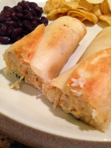 cheesy chicken taquitos