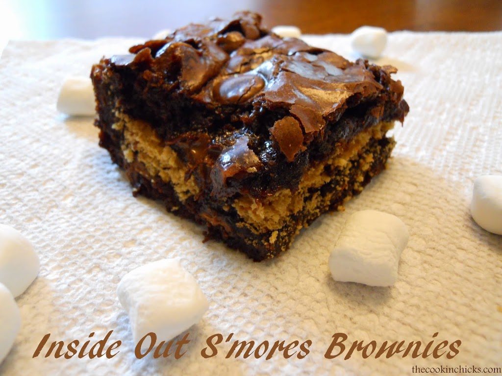 Inside out S'mores Brownies ready to eat!